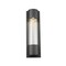Z-Lite Striate 1 Light Outdoor Wall Sconce, Black & Clear Optic Glass 575S-BK-LED - alternate 4